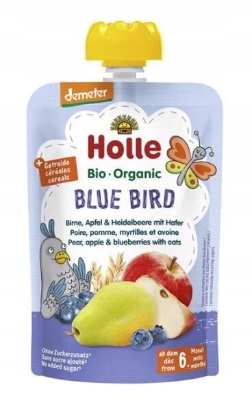 Holle Bio Mus Niebieski Ptak Gruszka Jabłko Jagoda