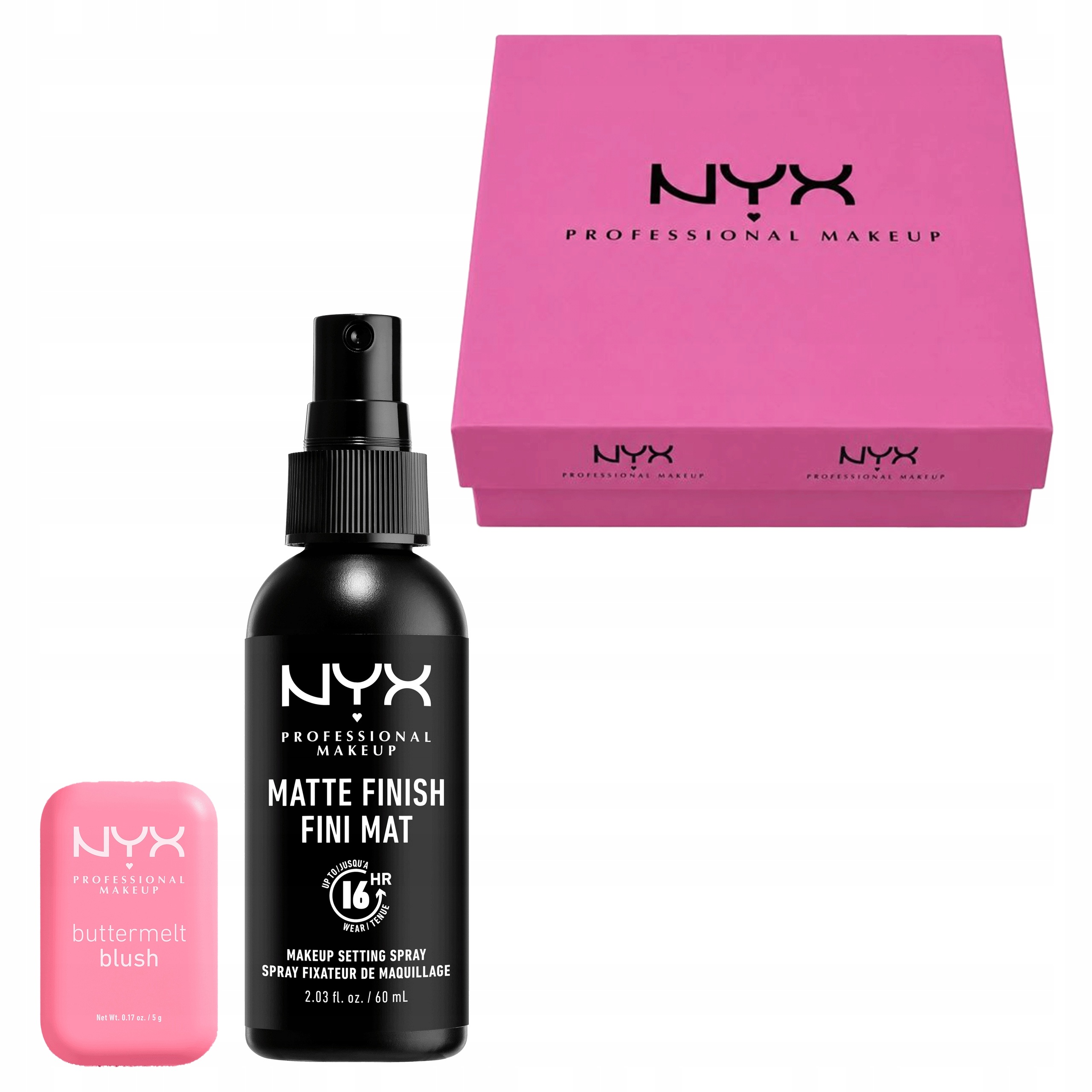 Zestaw Nyx Utrwalacz Makijażu Matte Róż Buttermelt 07 Butta Together