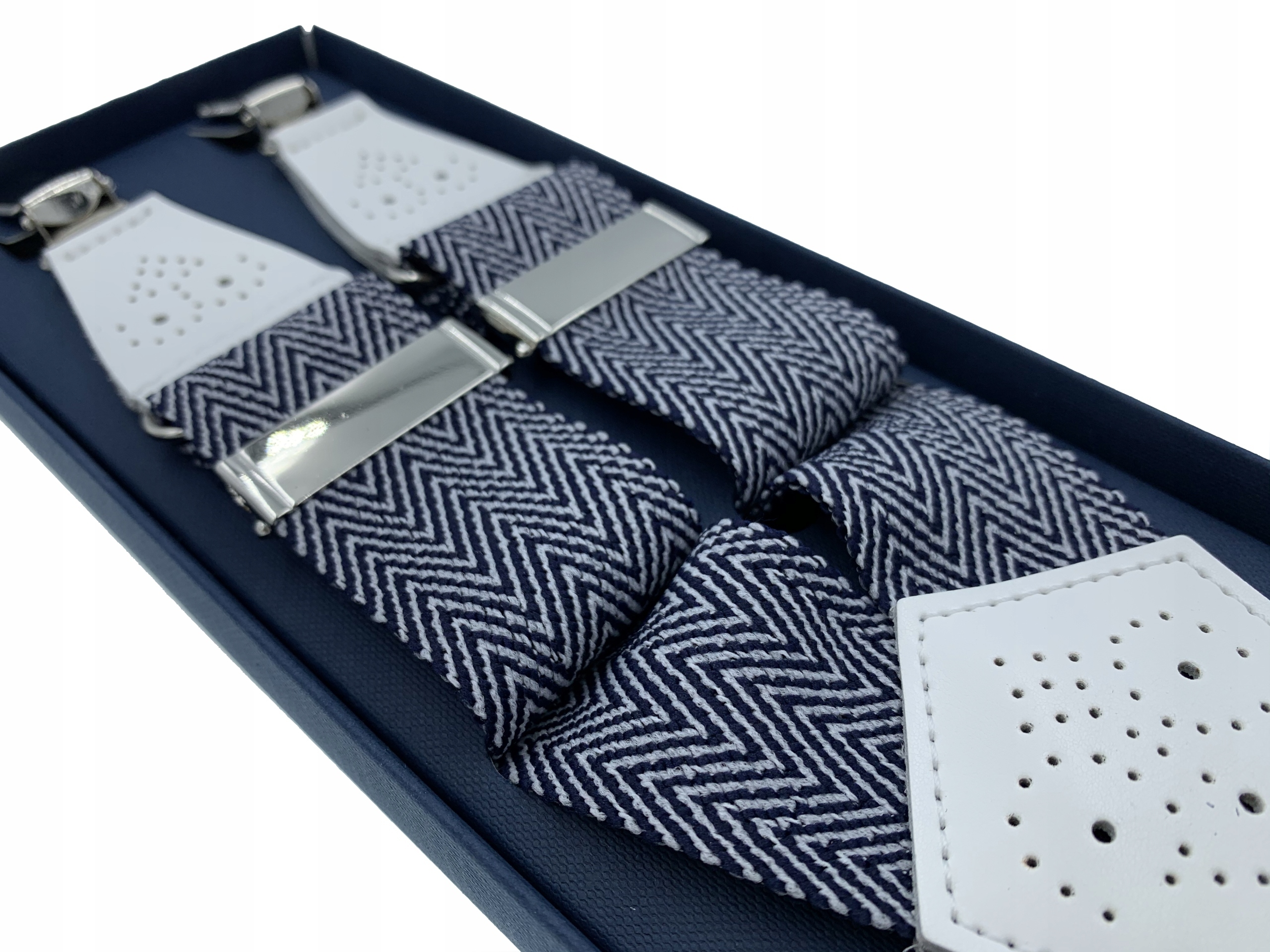 Tmavě Modrá Jedle Pánské Obojky S Přezkami, 3,5 CM