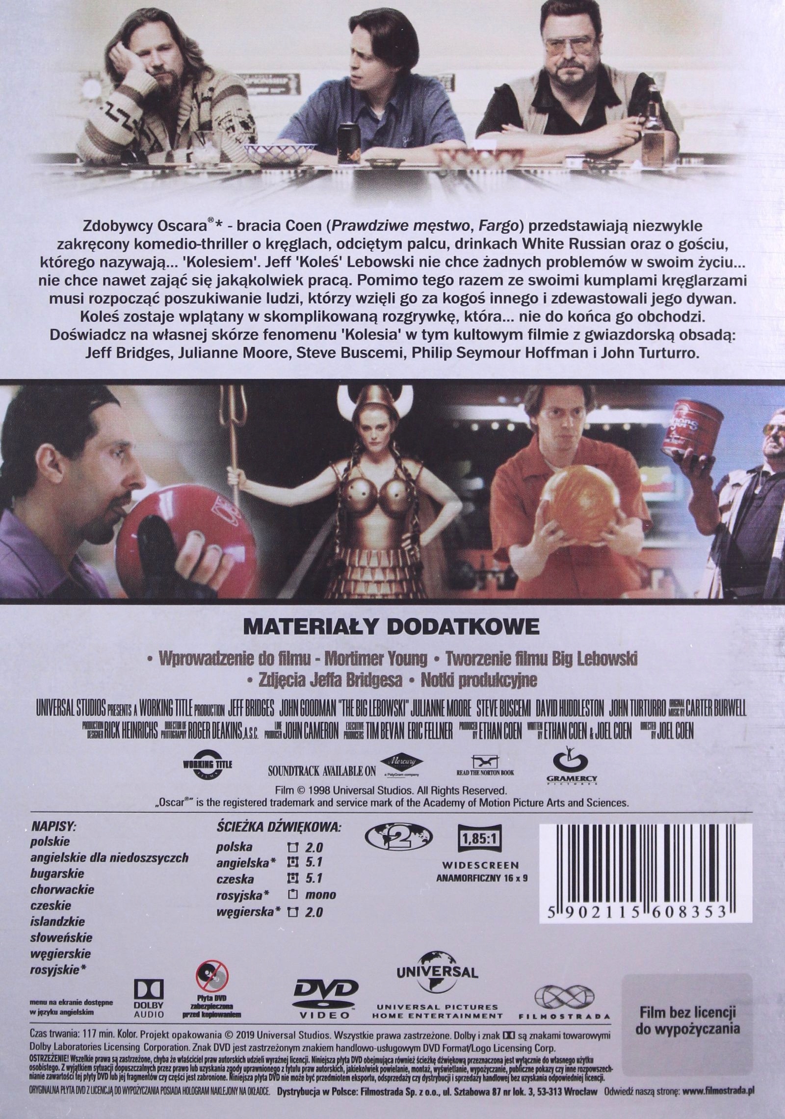 BIG LEBOWSKI (PLATINUM COLLECTION) (DVD) Stan opakowania oryginalne