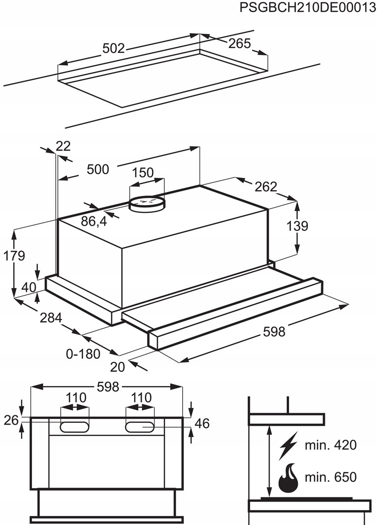 Electrolux LFP226S teleszkópos páraelszívó EAN (GTIN) 7332543827985