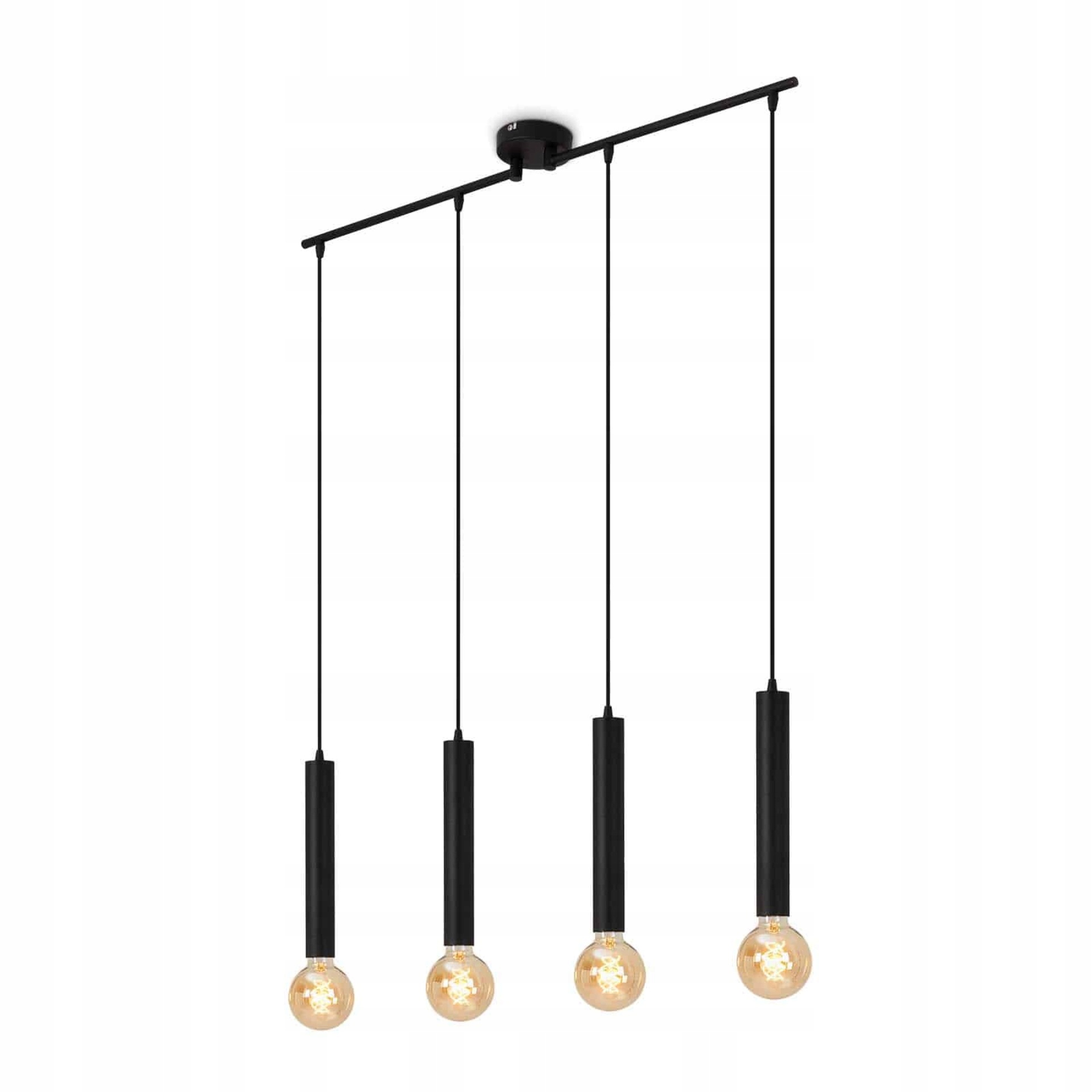 Briloner Retro závěsné svítidlo 4x E27, černá matná, 85 cm, bez žárovek