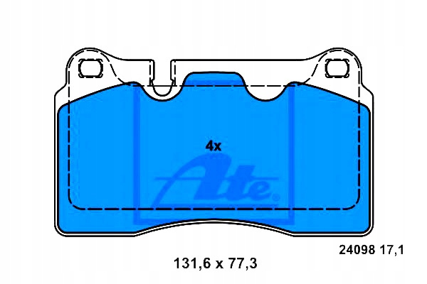Ate Brzdové Destičky Přední Touareg 3,0 V6 Tdi 1