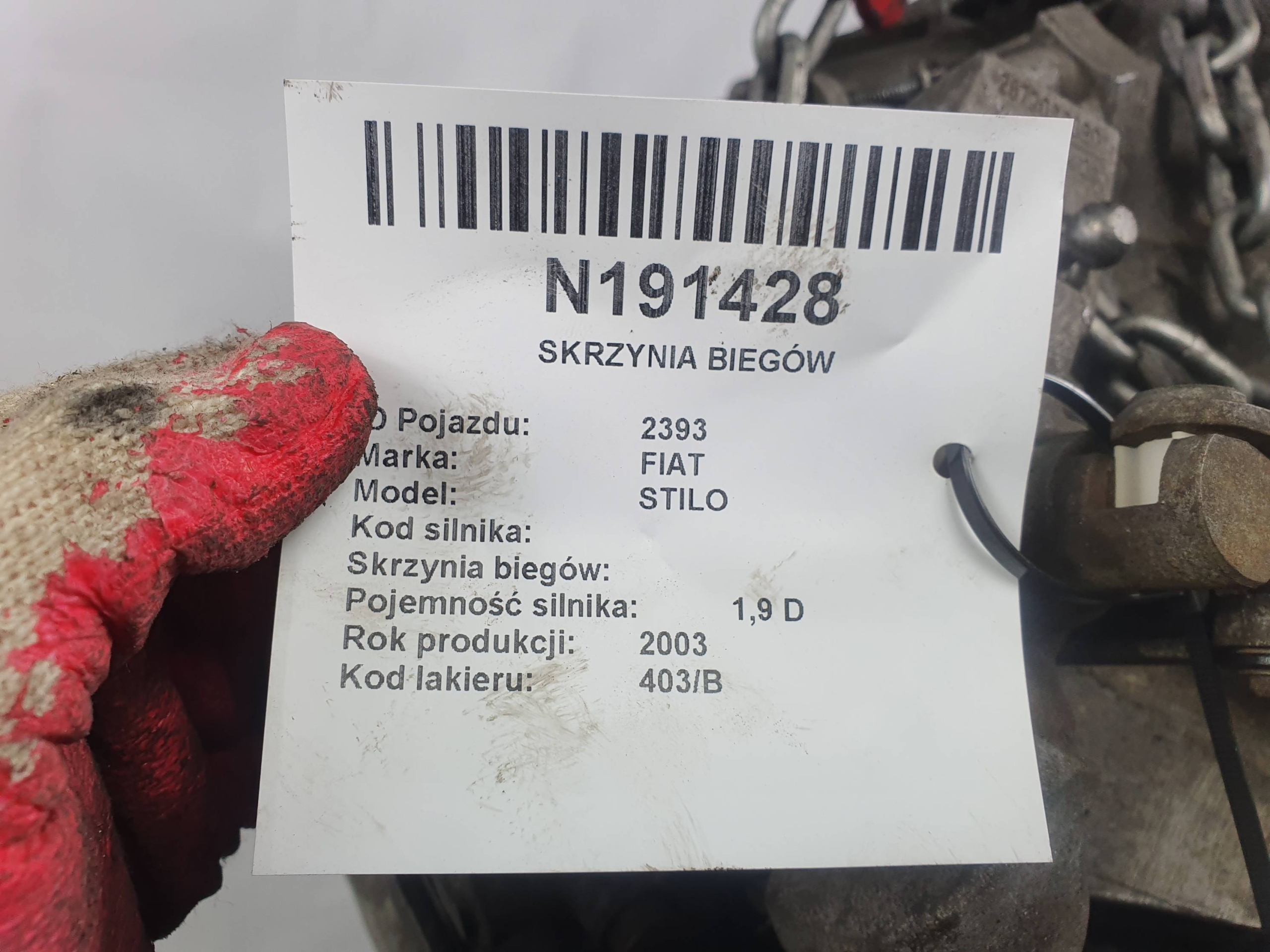 Getriebe 1.9 JTD 115 KM FIAT STILO