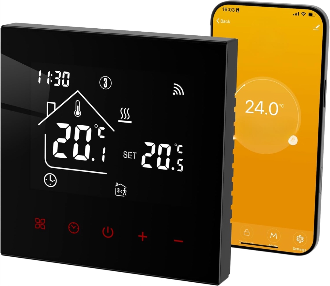 Inteligentní Termostat Beok Nástěnný Regulátor Wi-fi Smart Domácí Ovladač