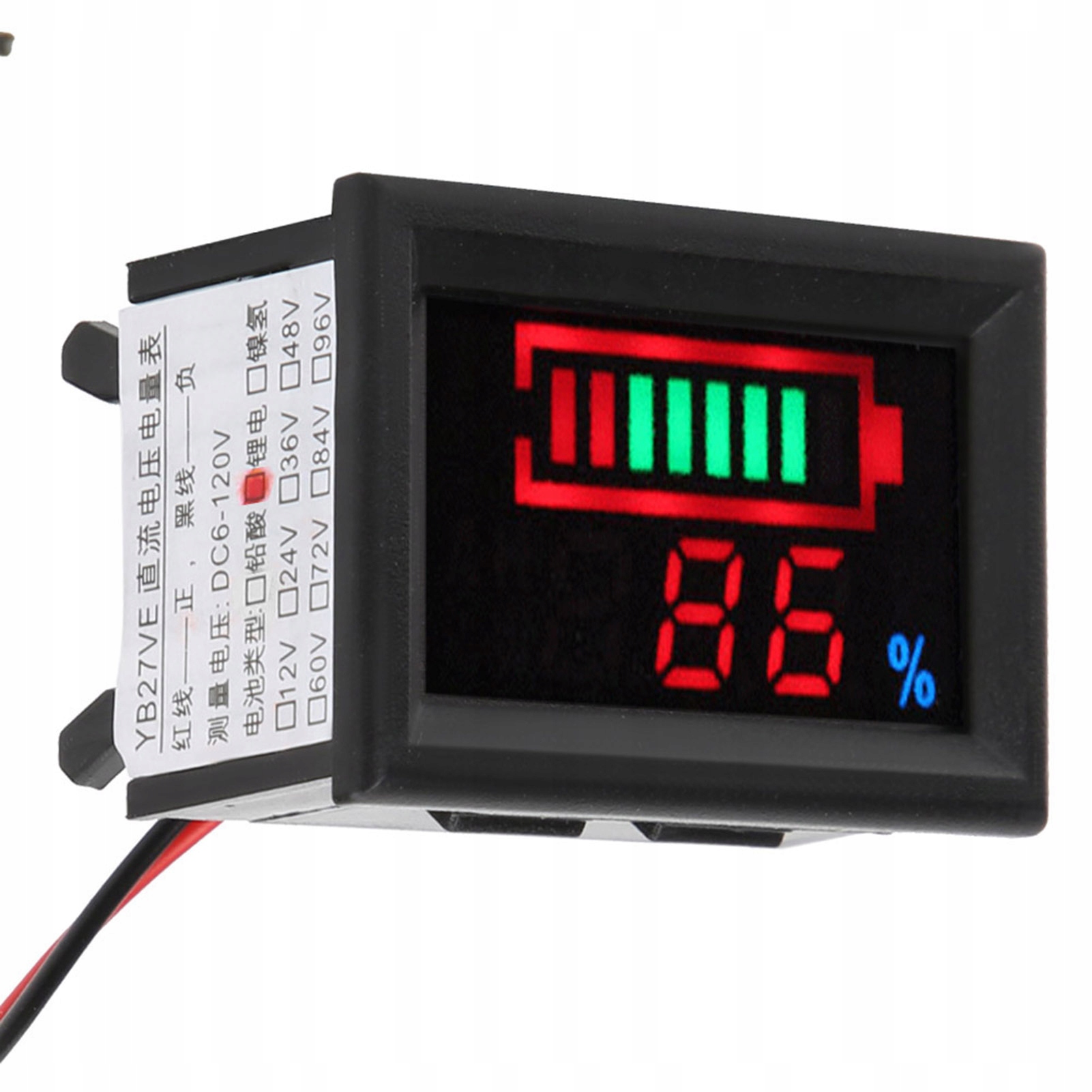 Cyfrowe napięcie LED i elektryczność YB27ve Dual Meters Tester Tester OX