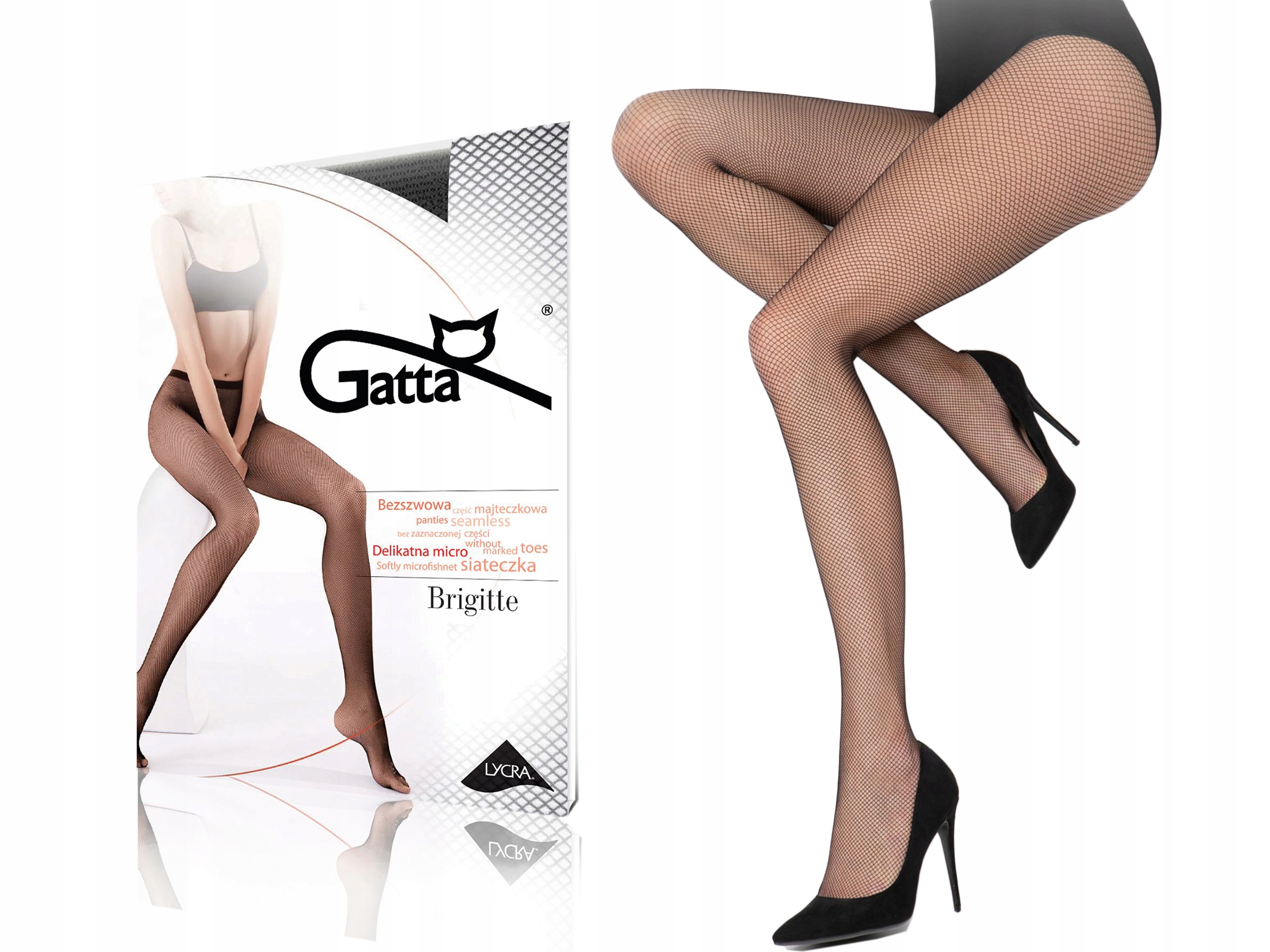 

Damskie rajstopy Brigitte 06, Gatta małe oczka 3/4