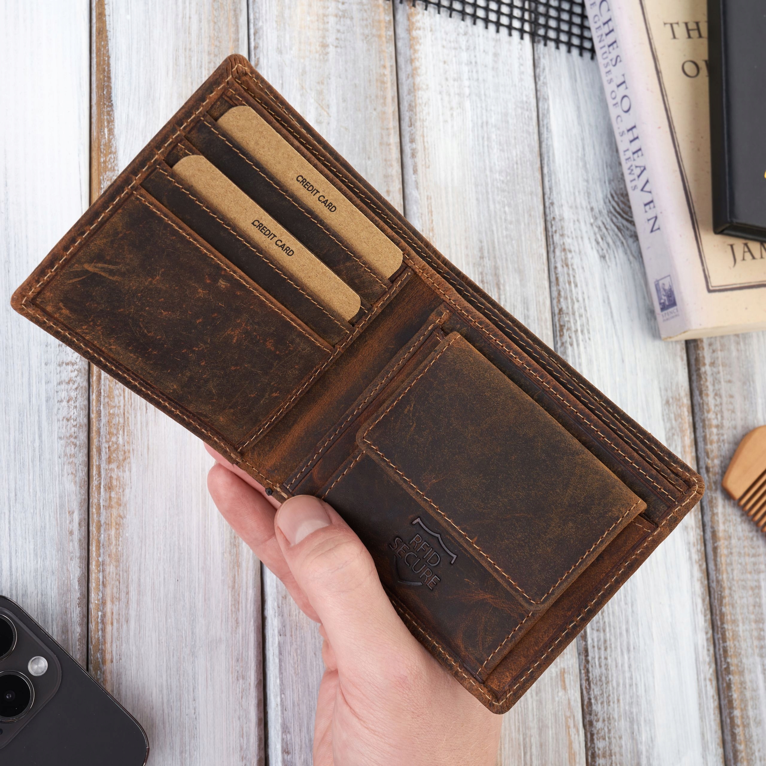 Portfel Męski Skórzany Brodrene Brązowy Vintage Portfele Skórzane Rfid Kod producenta G-27-HUNTER/BROWN