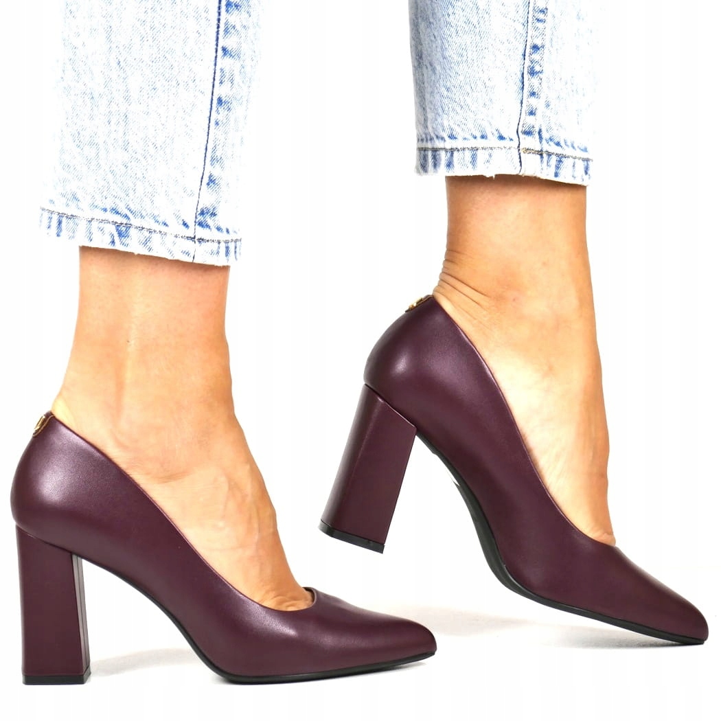 iButy Lodičky Na Vysokém Podpatku Sloupek Vínové Elegantní Módní Lícové