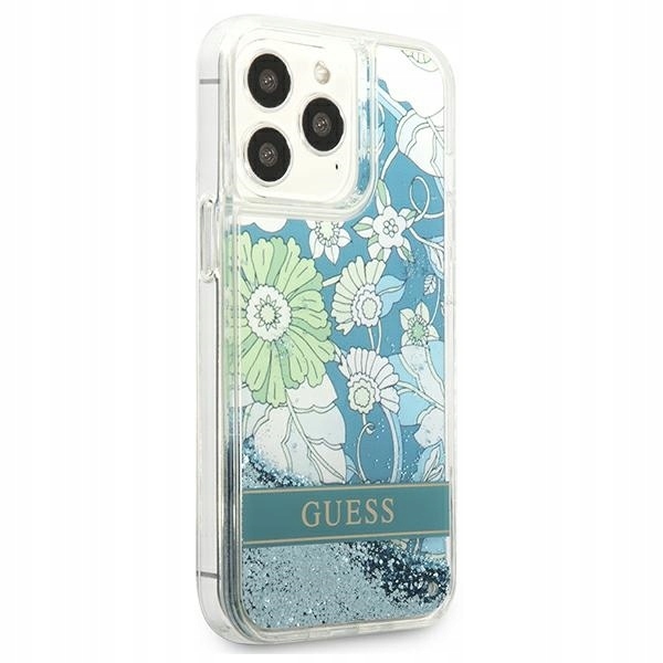 Etui oryginalne do iPhone 13 Pro Max, Guess Flower Liquid Glitter obudowa