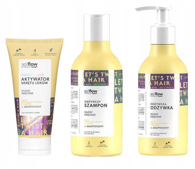 SO!FLOW ZESTAW WŁOSY KRĘCONE AKTYWATOR + SZAMPON + ODŻYWKA