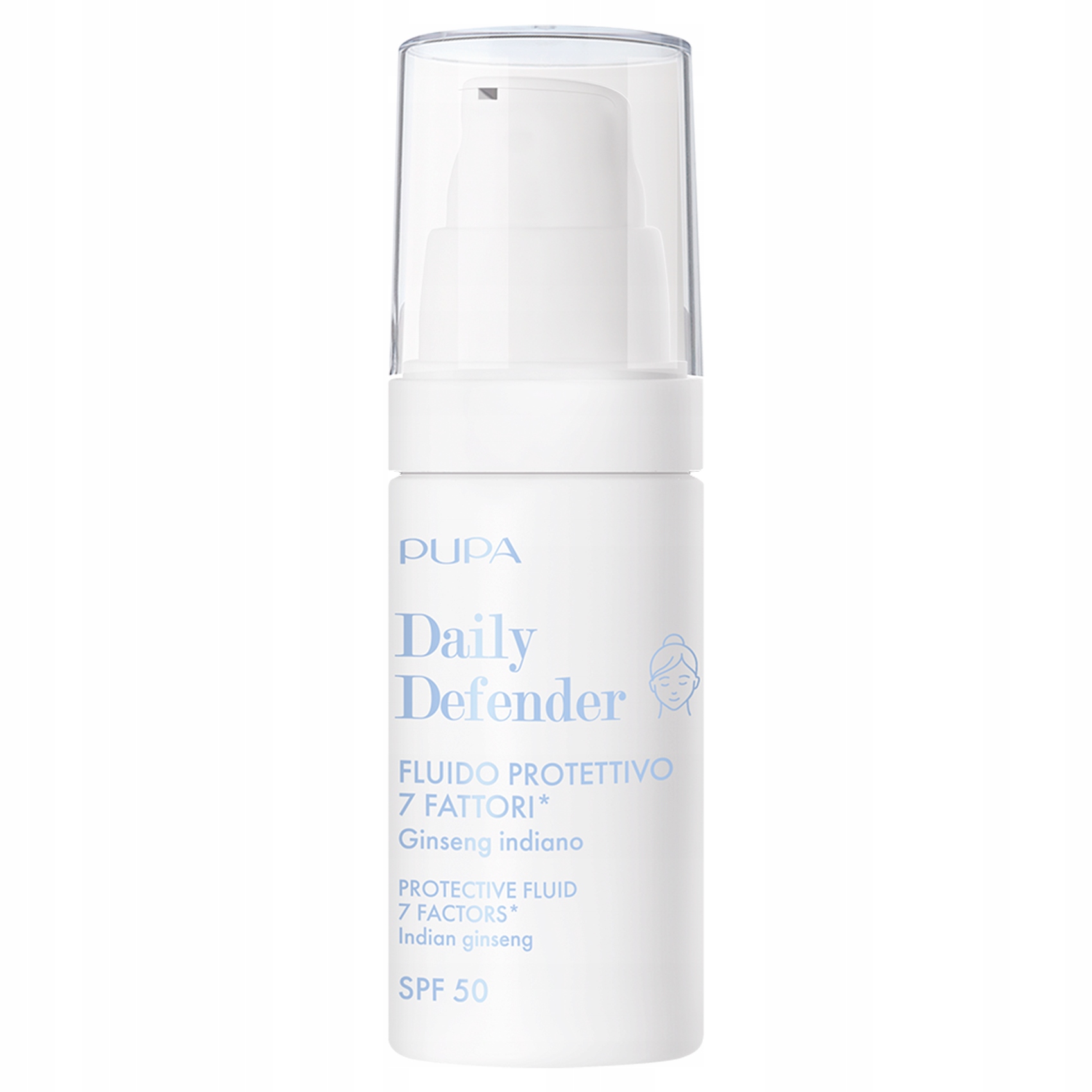 Ochranný fluid na obličej Pupa Daily Defender SPF50 001 Transparent 30 ml
