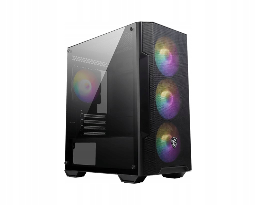 Msi Pc Case Mag Forge M100A Black Micro Atx Tower Power supply included No