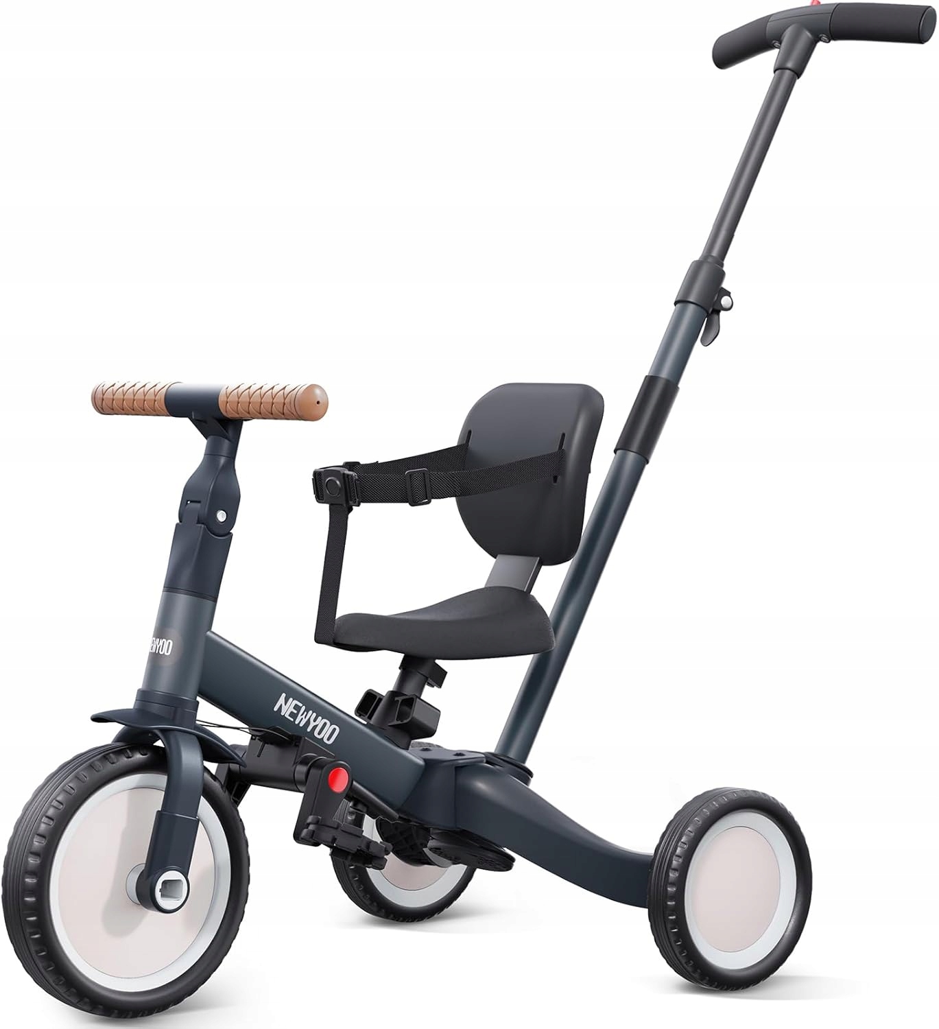 Rower trójkołowy 5 w 1 biegowy od 1 roku z drążkiem do pchania dla dzieci