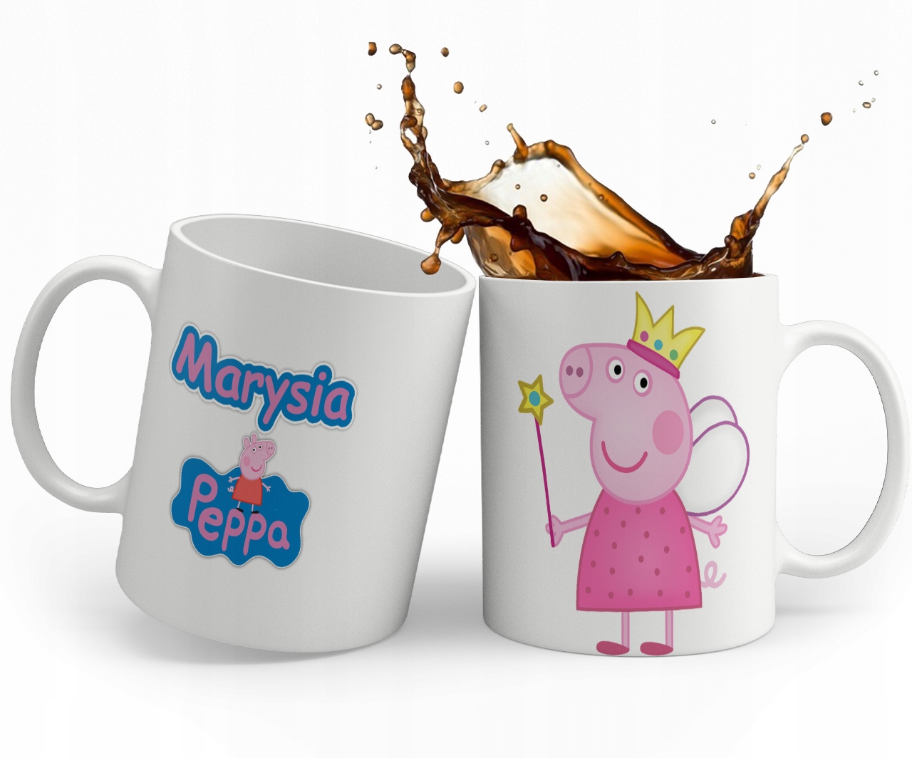 KUBEK ŚWINKA PEPPA PEPA + IMIE + KARTONIK