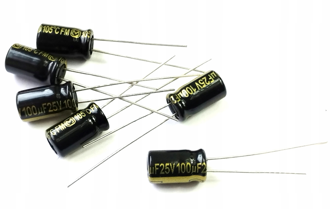 [10szt] Kondensator Panasonic Fm 100uF 25V Ø6.3x11mm niska impedancja 130mR