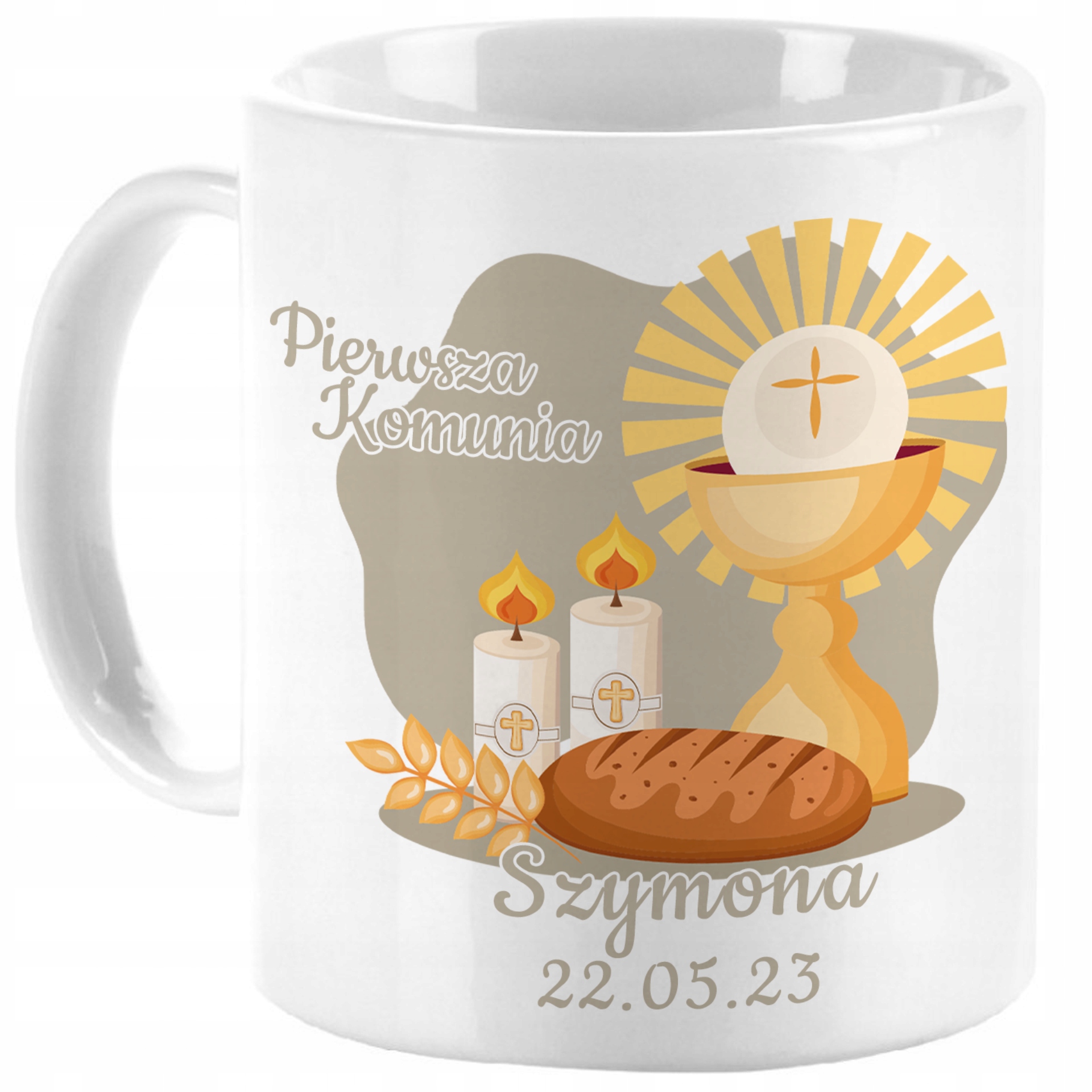 

Kubek Pierwszej Komunii Świętej Komunia imię