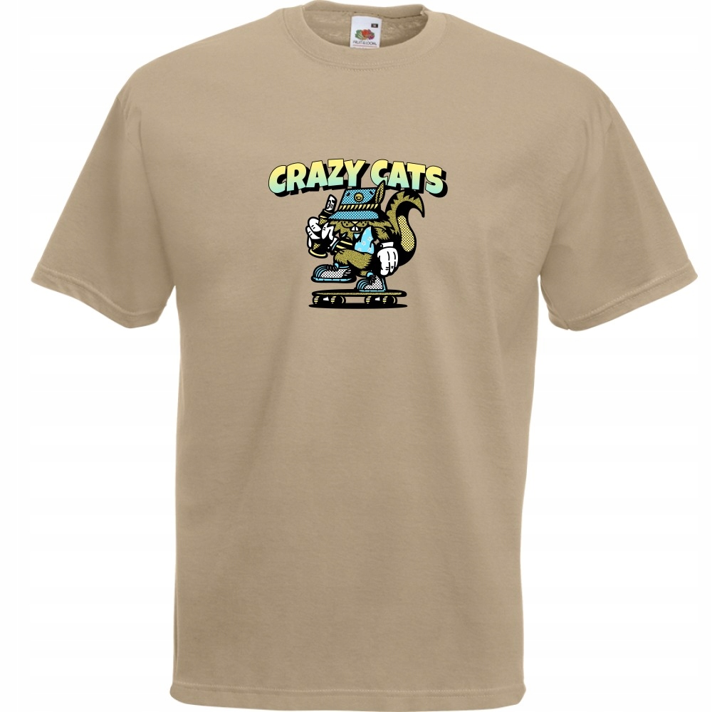 

Koszulka crazy cats szalony kot XXL khaki