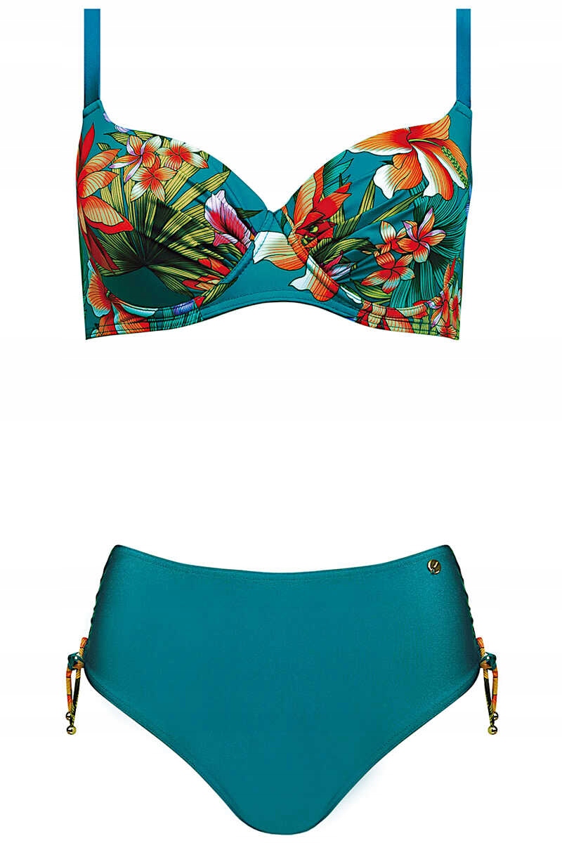 Self Dvoudílné plavky Floral4 940M22 1 tyrkysové 90F