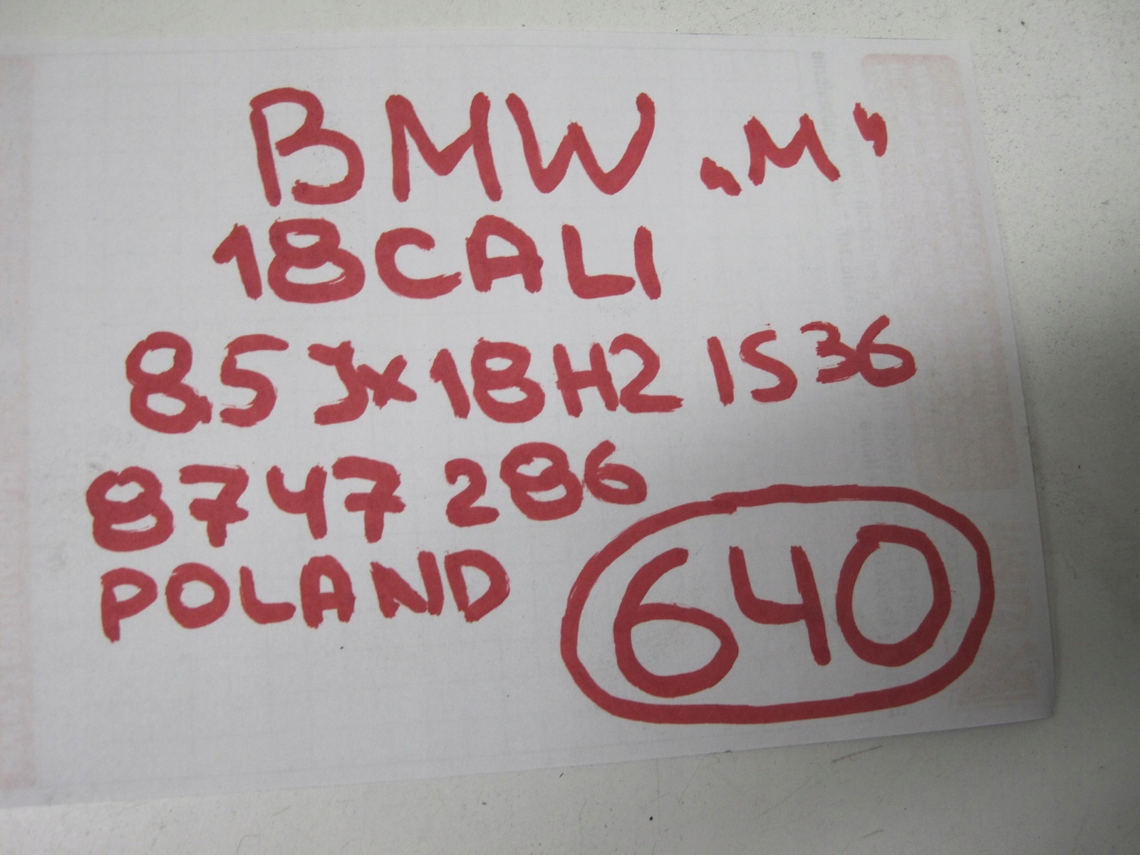 disk R18 8747286 BMW I4 G26 640