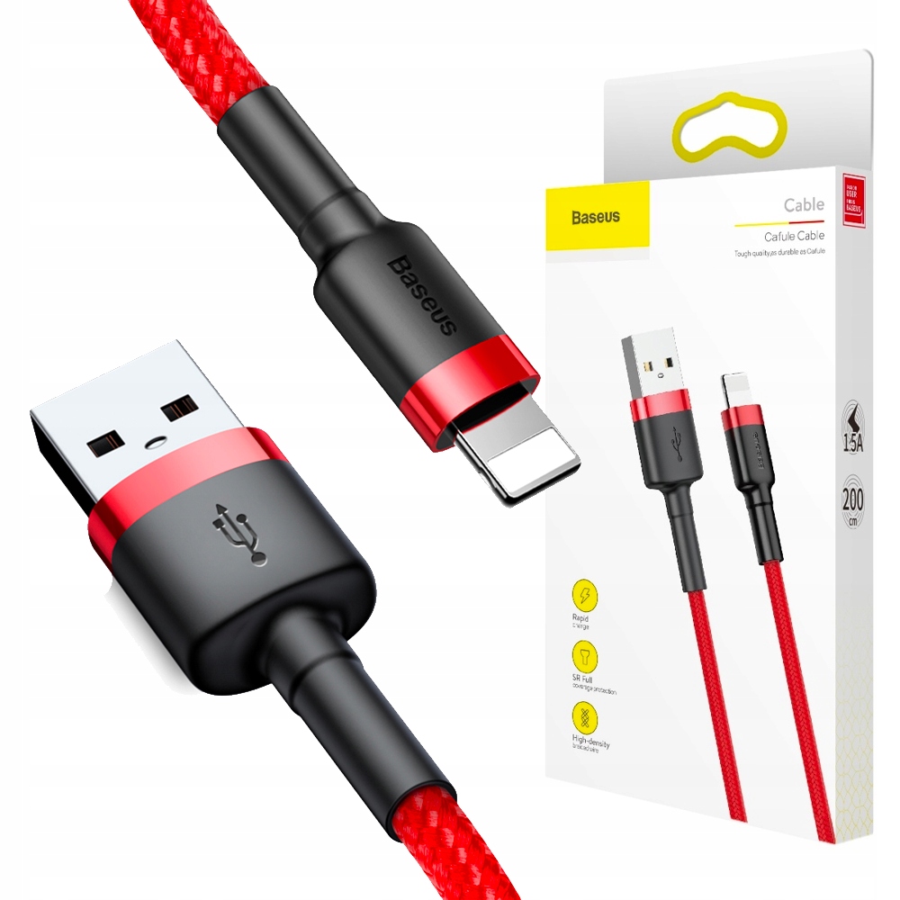

Baseus Kabel Usb Lightning Do Iphone 5 6 7 8 X 2M