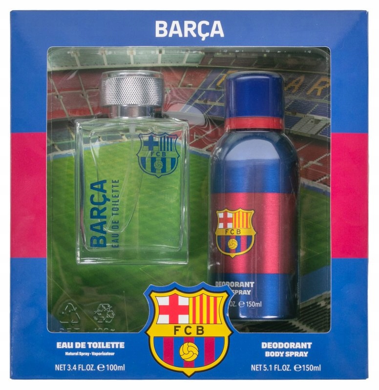 Ep Line Fc Barcelona Zestaw dla mężczyzn Edt 100ml 150ml Deodorant