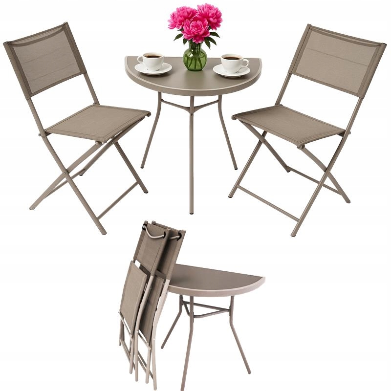 sada záhradného nábytku terasa záhrada balkón komplet Stôl 2 Stoličky