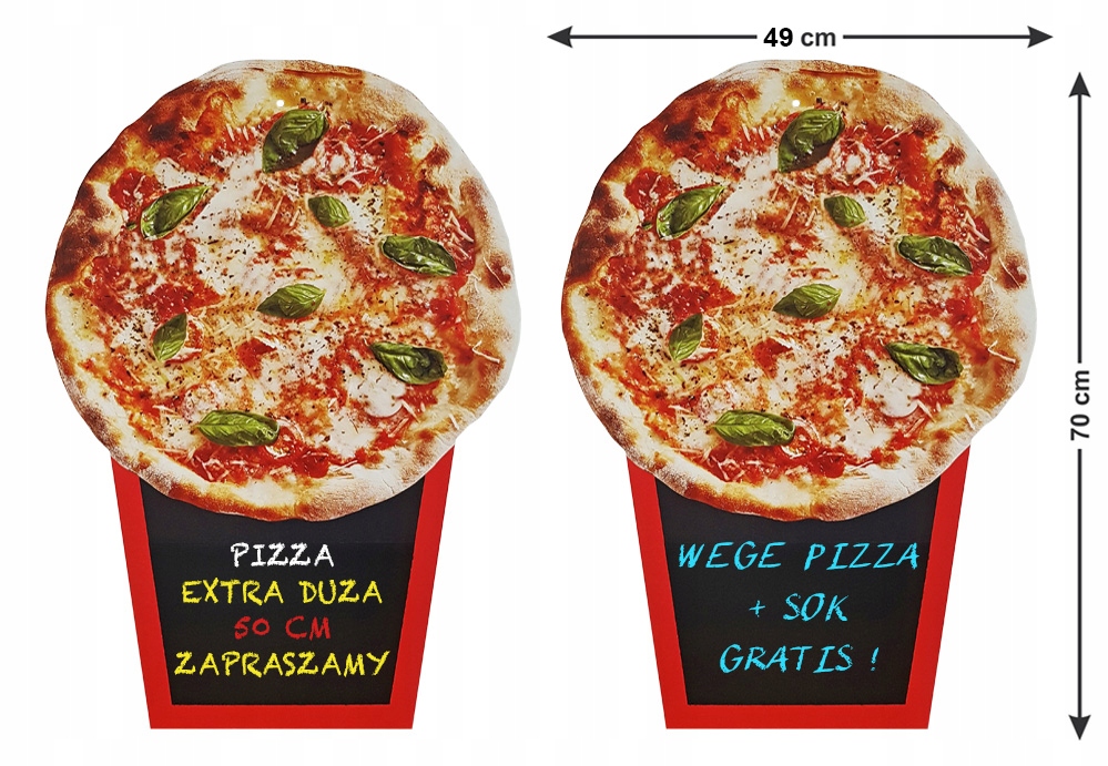 WODOODPORNA TABLICA KREDOWA FAST FOOD PIZZA GOFRY Rodzaj tablicy drukowane