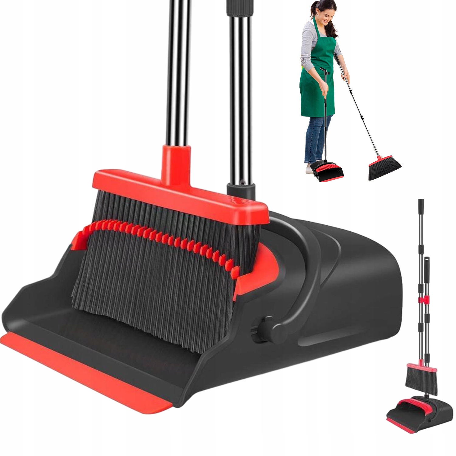 Levně Kartáčová Metla Lopatka 3V1 Štětiny Pro Obtížná Místa Efektivní S Hřebenem