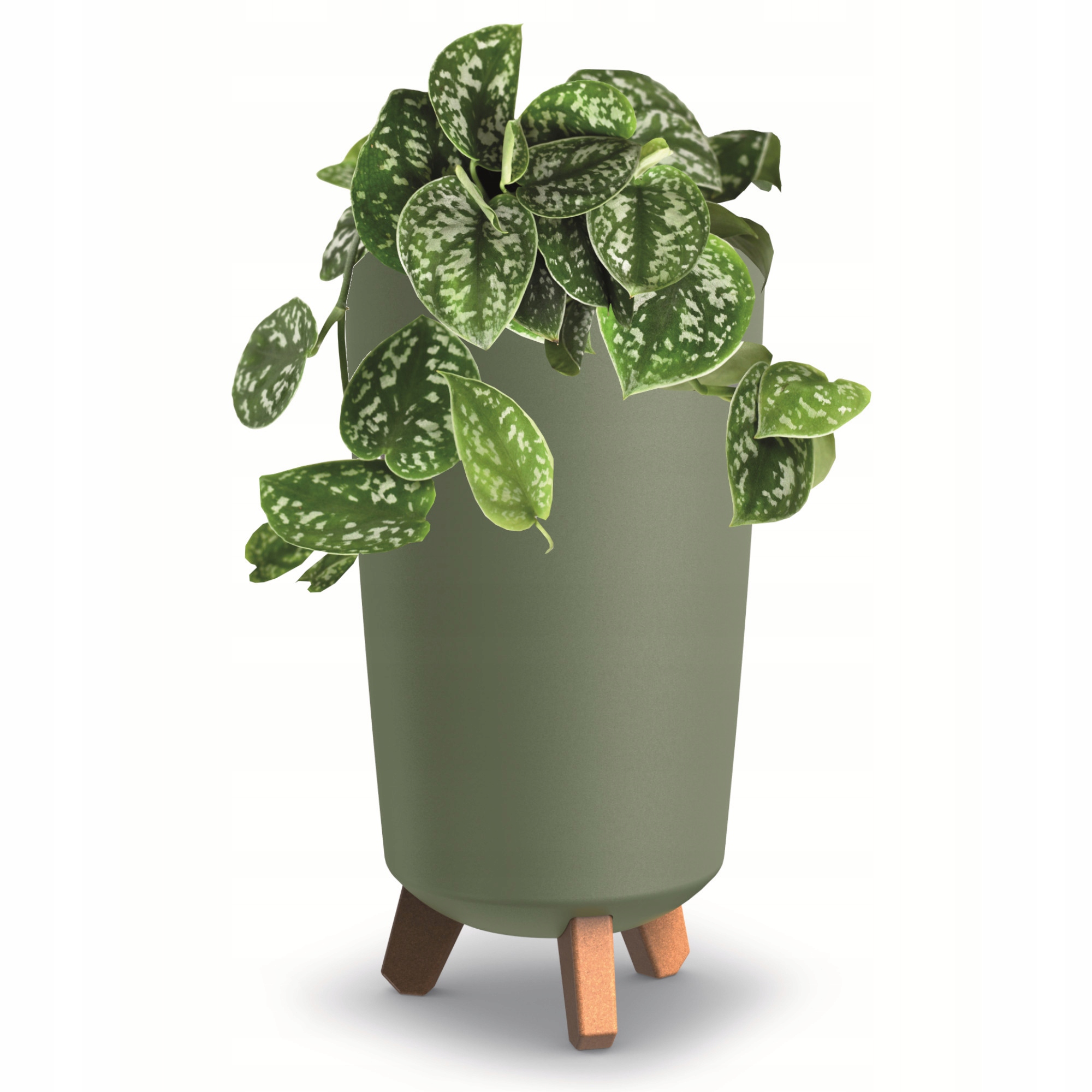 

Donica wysoka tuba okrągła 23,9cm zielony mat