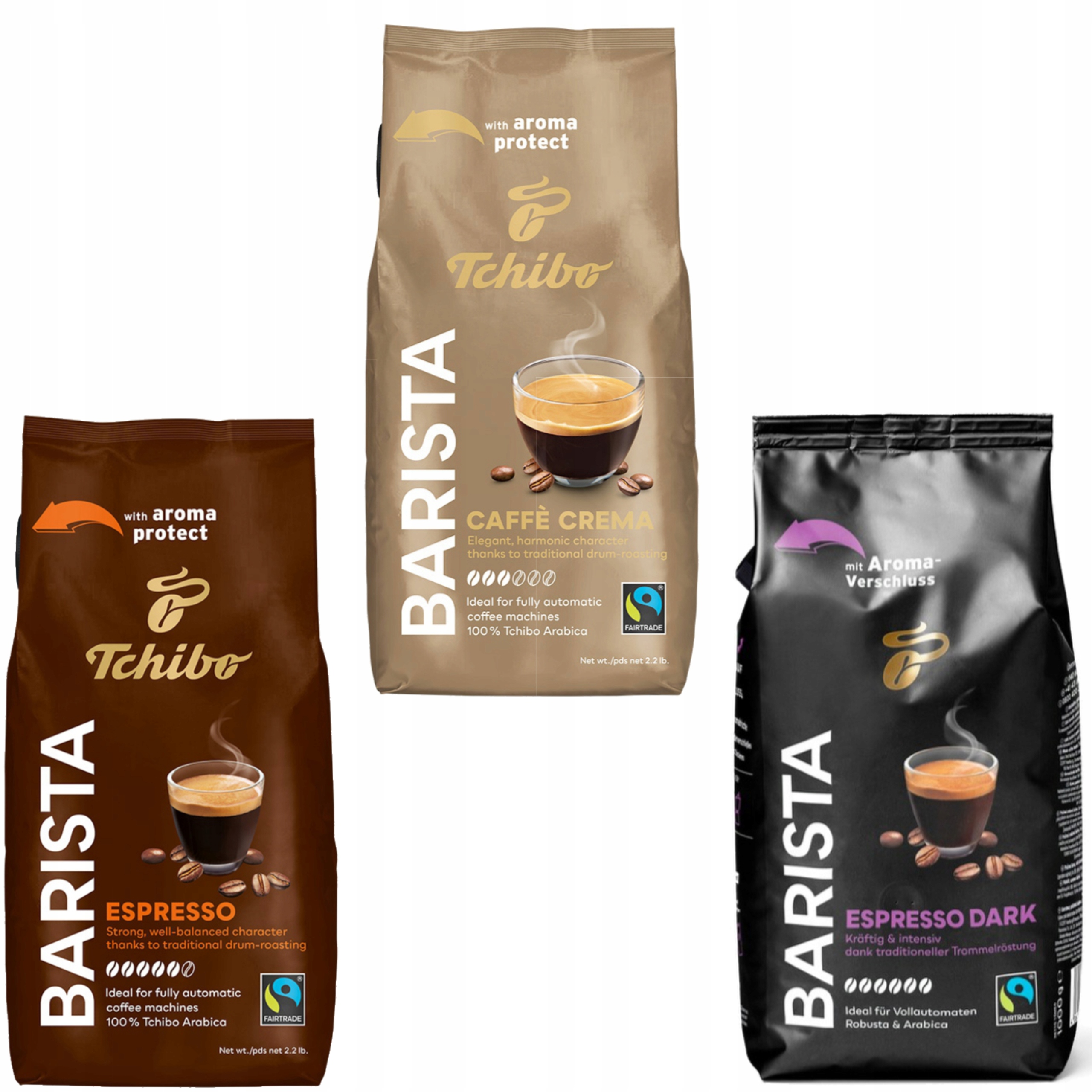 Levně Tchibo Káva Barista Espresso 1KG Espresso Dark 1KG Barista Caffe Crema 1KG