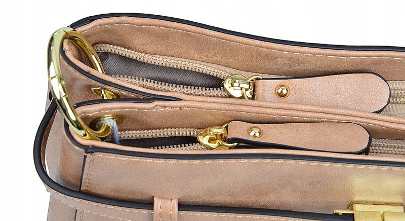 DELAURE TOREBKA damska KUFEREK do ręki na ramię pasek LISTONOSZKA Wielkość mała (nie mieszcząca A4)