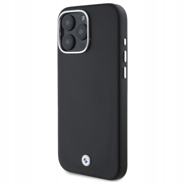 Etui Bmw Sign Full Wrapped Metal MagSafe na iPhone 16 Pro Max czarne Bmw