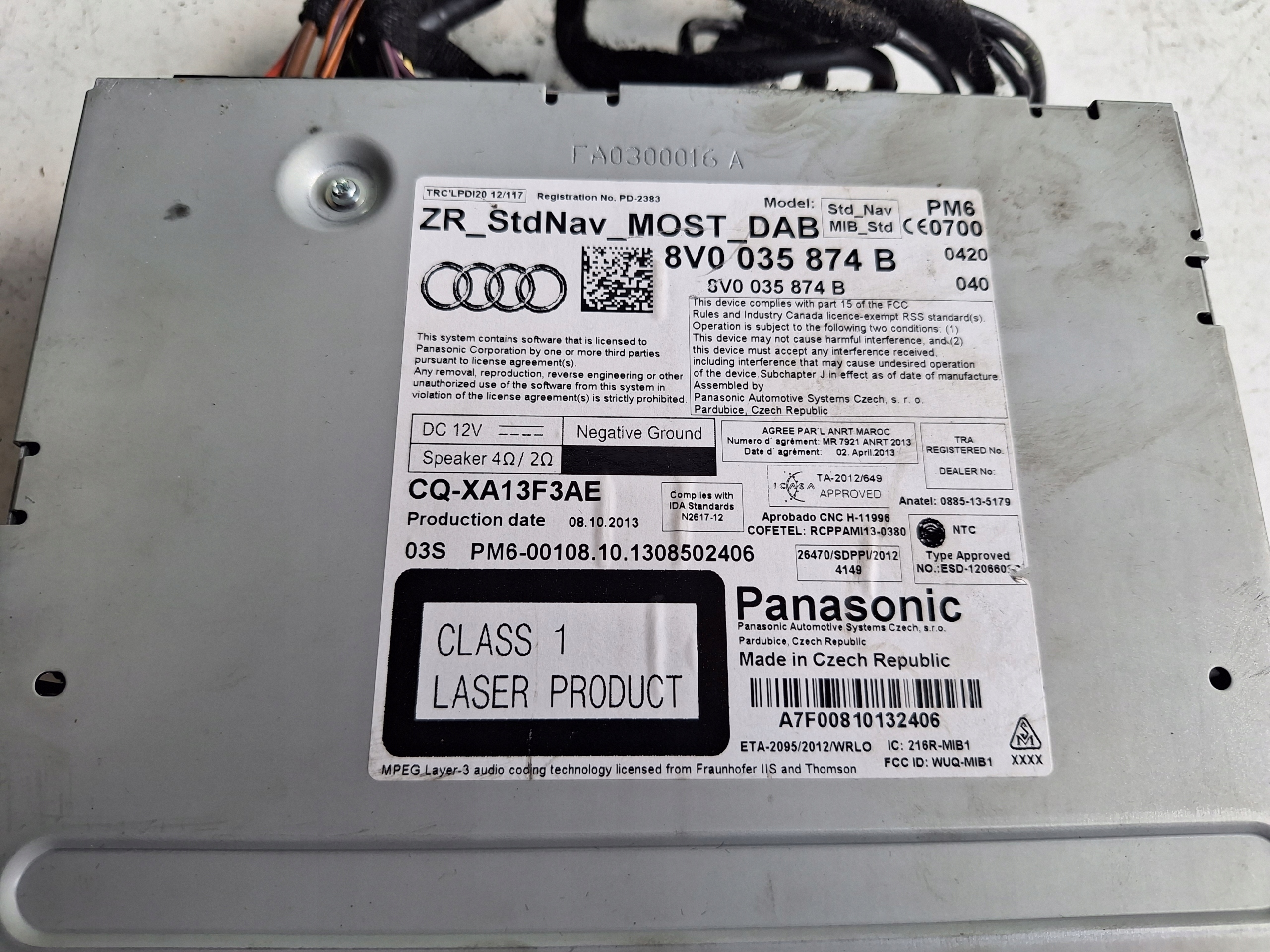 AUDI player navigation devices 8V0035874B
