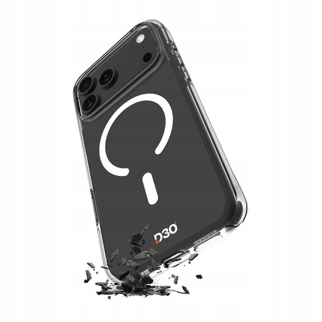 Etui pokrowiec na iPhone 17 Pro Max Tpu Pc Impact Clear D3O MagSafe przez