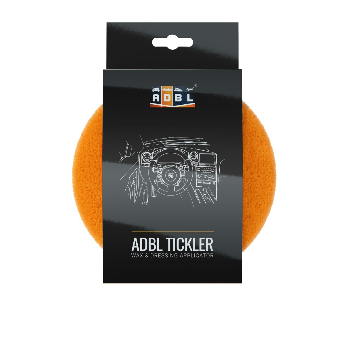 Adbl Tickler 15 cm aplikator biało-pomarańczowy do wosków, dressingów