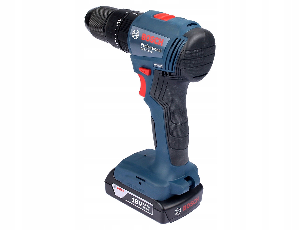 WKRĘTARKA GSB 185-LI BOSCH 2x2,0Ah BEZSZCZOTKOWA Zasilanie akumulatorowe