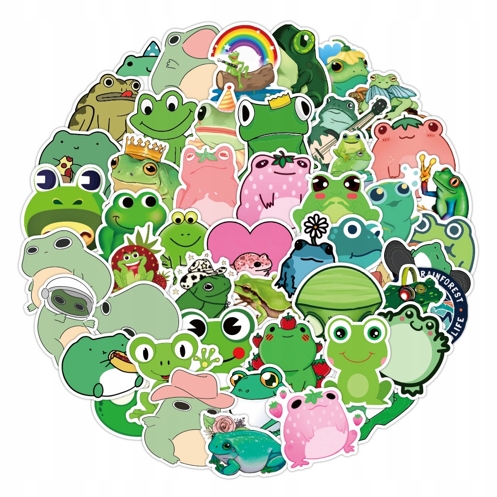 

Żabki MIX Naklejki Wodoodporne Stickerbomb 50szt