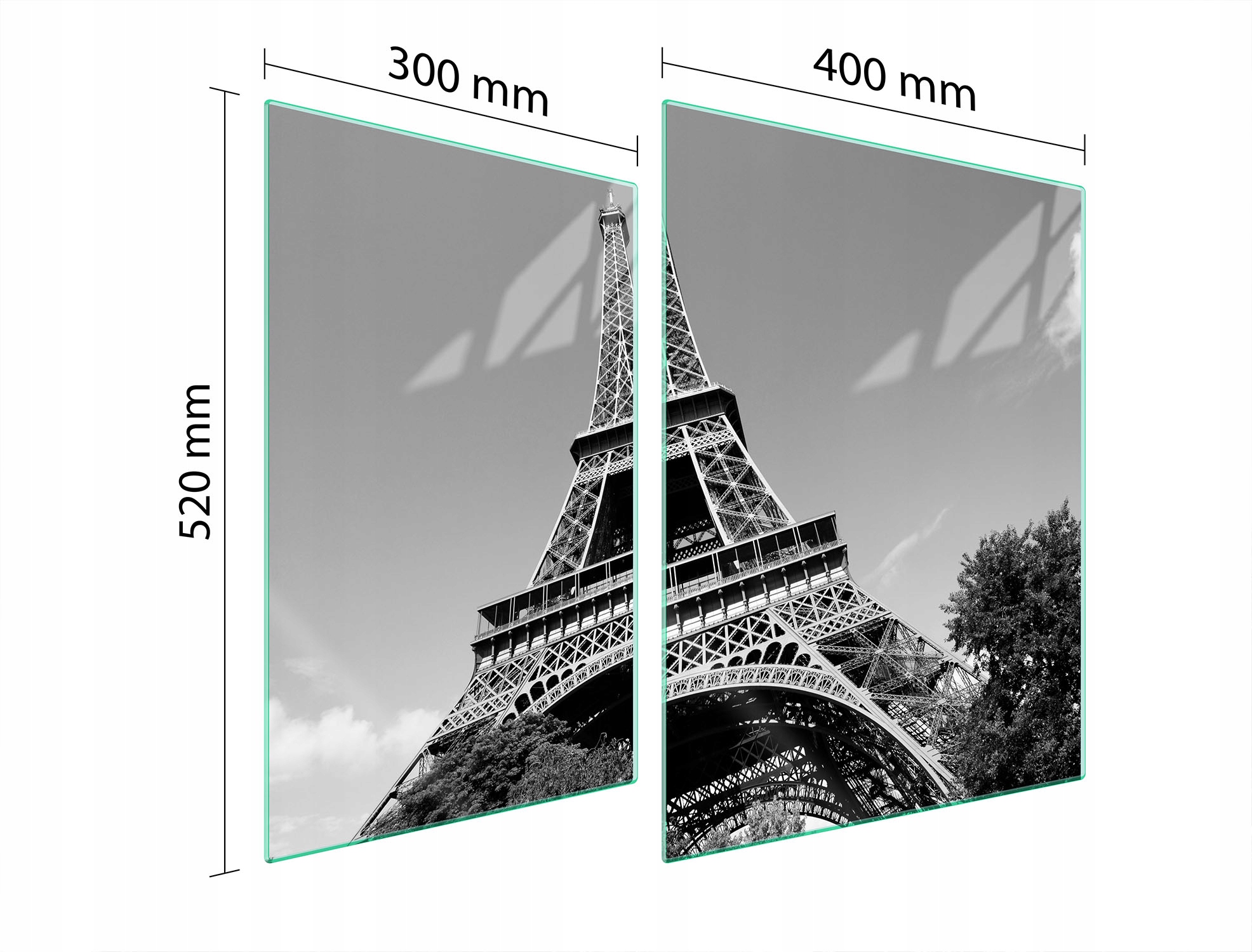 Skleněná Ochranná Deska Na Sporák 70x52 Paříž Tvrzené Sklo