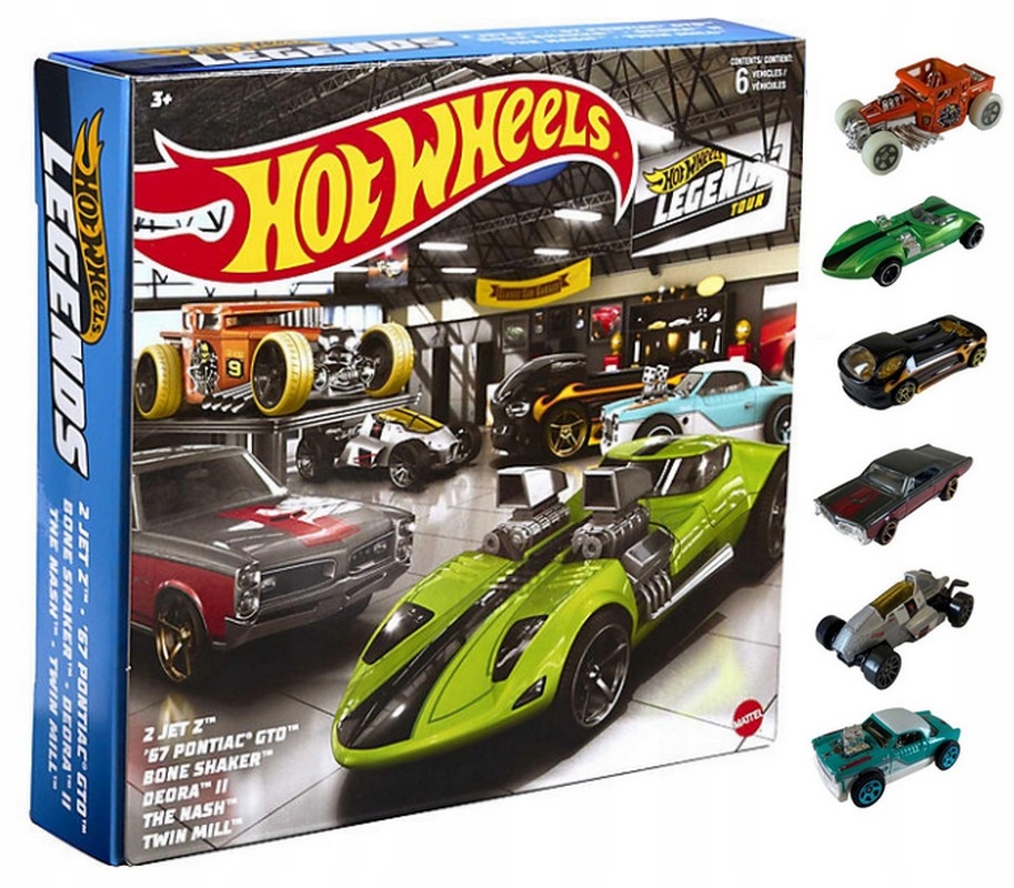 

Hot Wheels Legends Tour zestaw 6 kultowych autek
