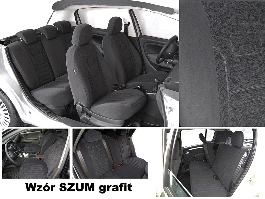 PEUGEOT 206 Kubełki POKROWCE NA FOTELE SAMOCHODOWE Materiał welur