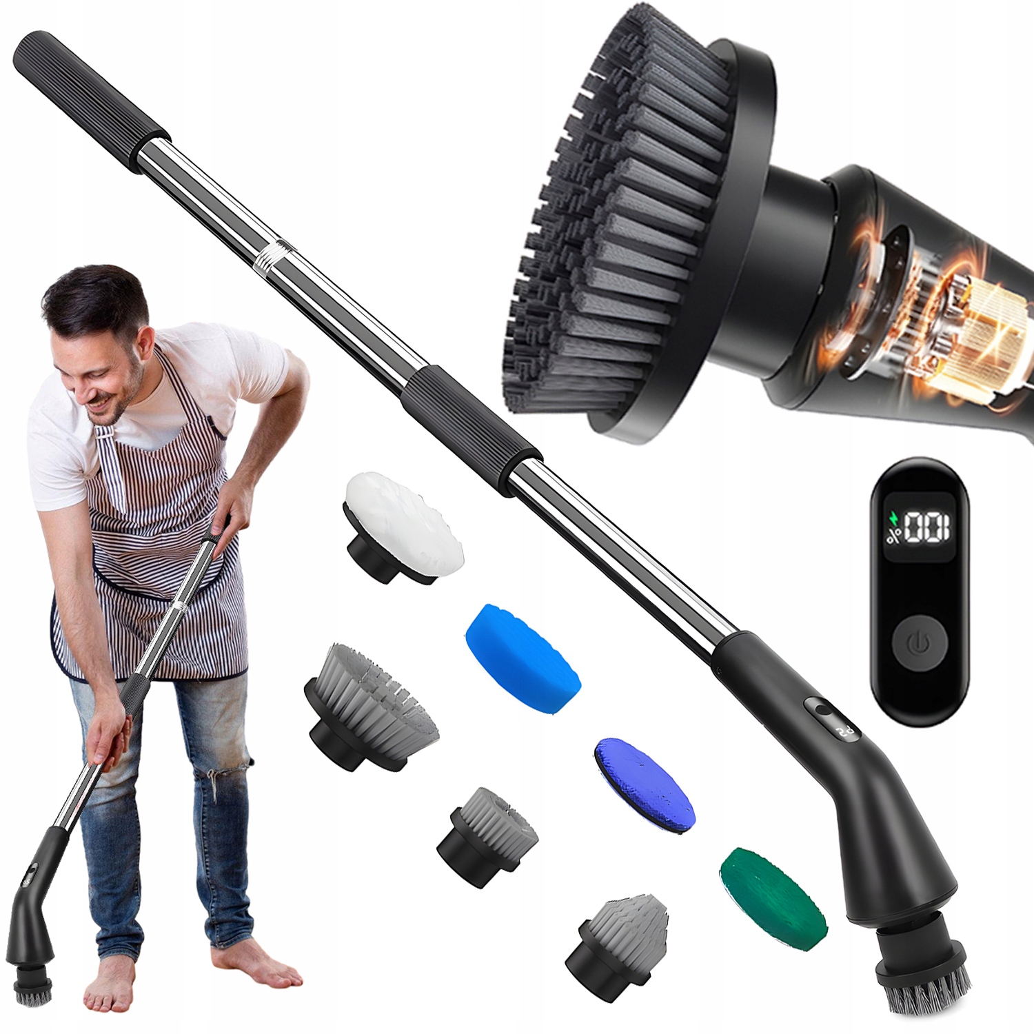 Elektrický Čisticí Kartáč Pro Těžko Přístupná Místa, Silný Motor