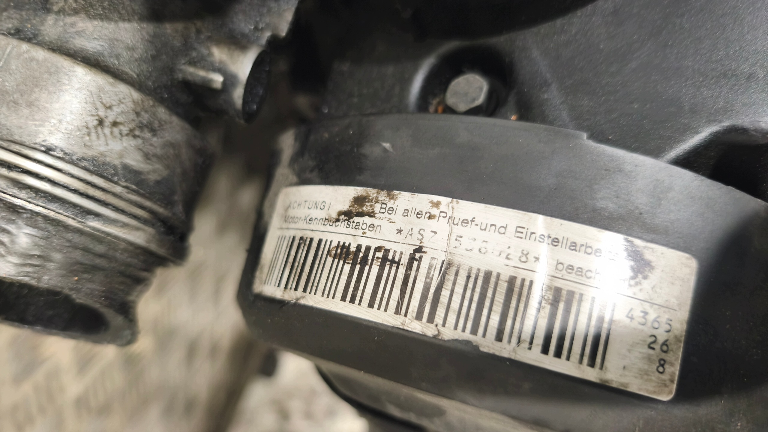 engine unprotected pillar SEAT LEON 1.9TDI 2005r ASZ