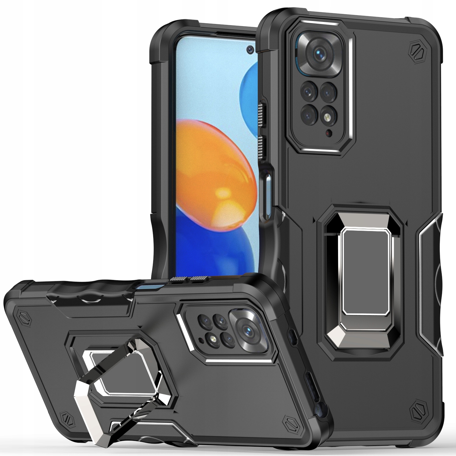 

Etui Pancerne Ring Szkło do Redmi Note 11 11S
