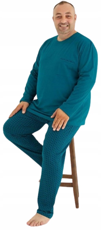 Námořní Pyžamo Dlouhý Rukáv Dlouhé Kalhoty Velká Velikost Plus Size XXL