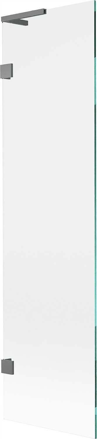 Mexen Lunar L vanová zástěna 1-křídlová 50 x 150 cm, transparentní, gun met