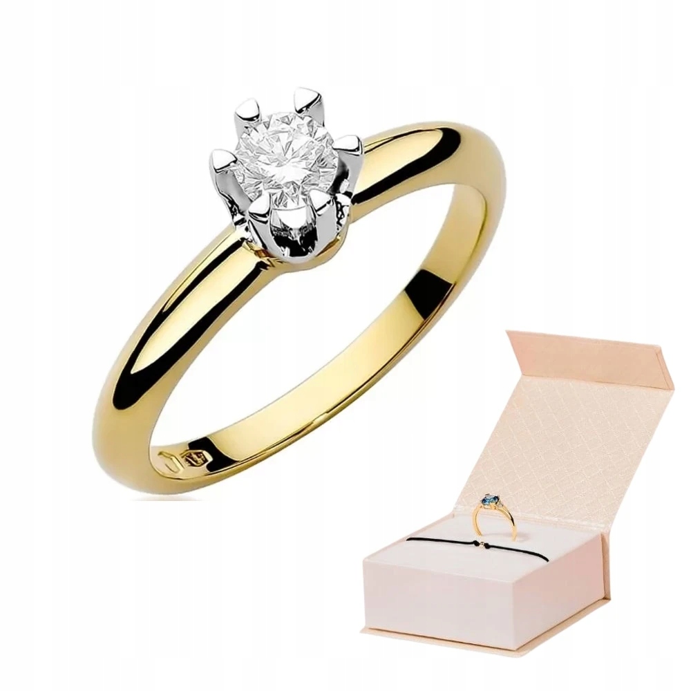 Prstýnek 585 S Diamantem 0,3 ct Zlatý Náramek