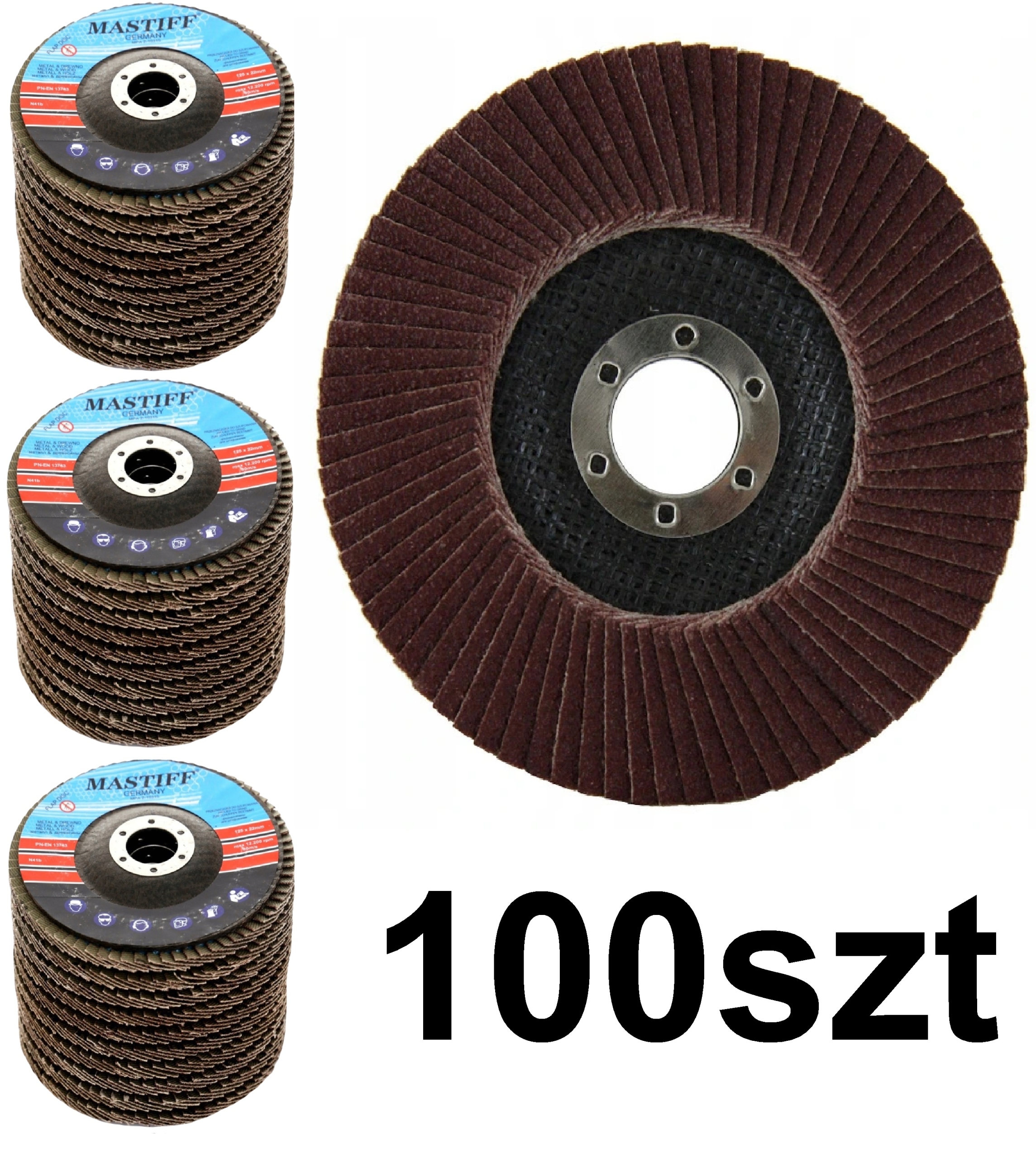 

100szt. Tarcze do Drewna Metalu 125 GR80 Lamelka