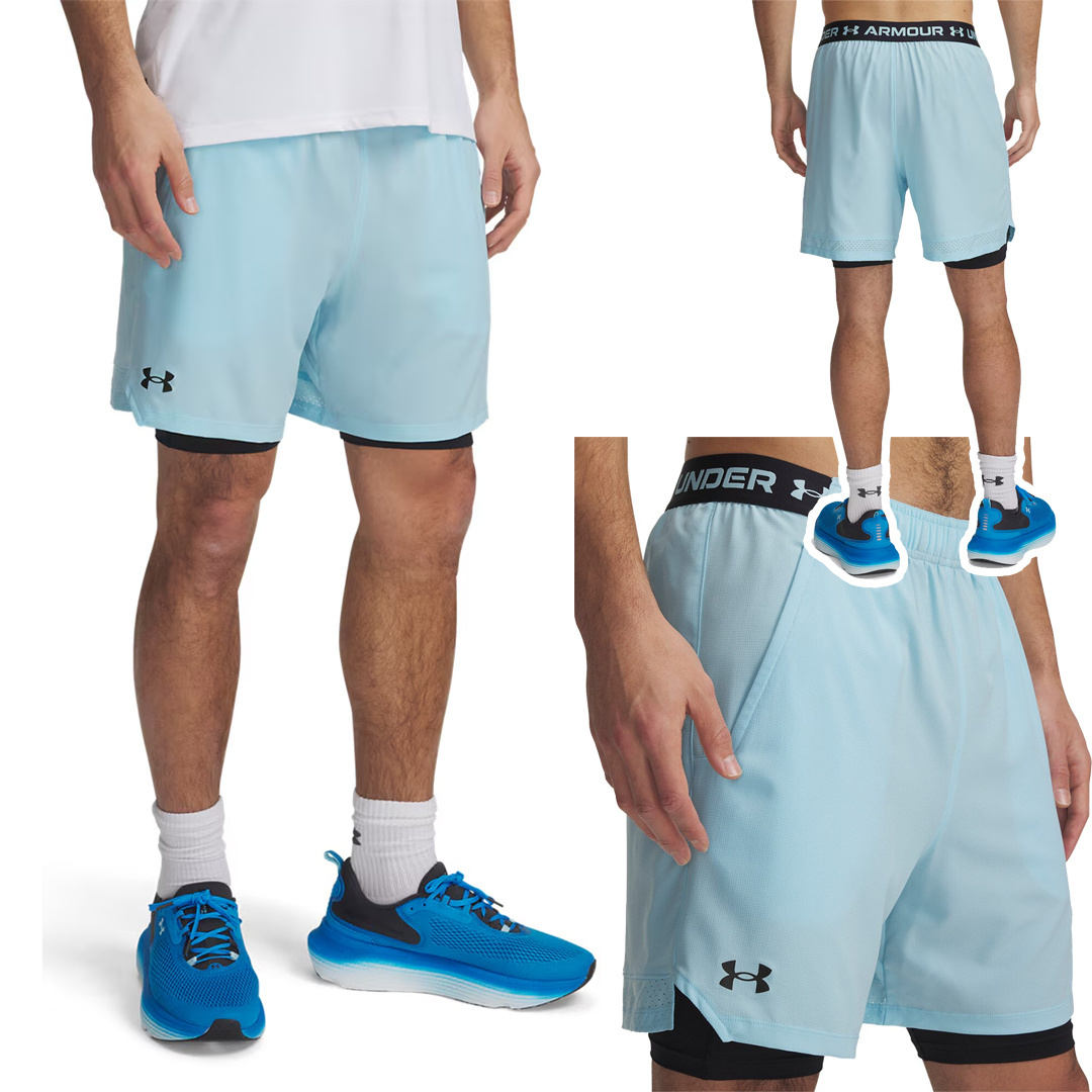 Spodenki męskie Under Armour Vanish 2in1 1373764 Czarne r. S