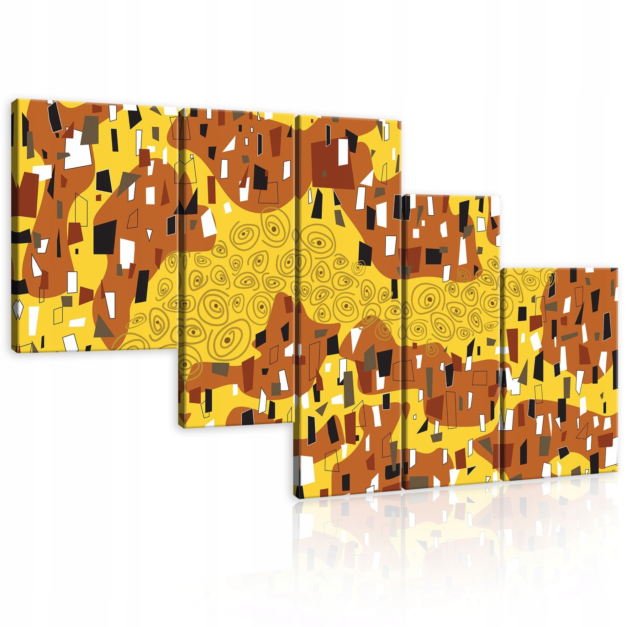 Obraz 170x100 Abstrakcia moderný dekoratívny zlatý vzor špirály geometria